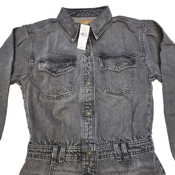 American Eagle Outfitters Womens Button-Down Denim Shirt Dress S/P NWT MSRP 79 - Picture 2 of 16